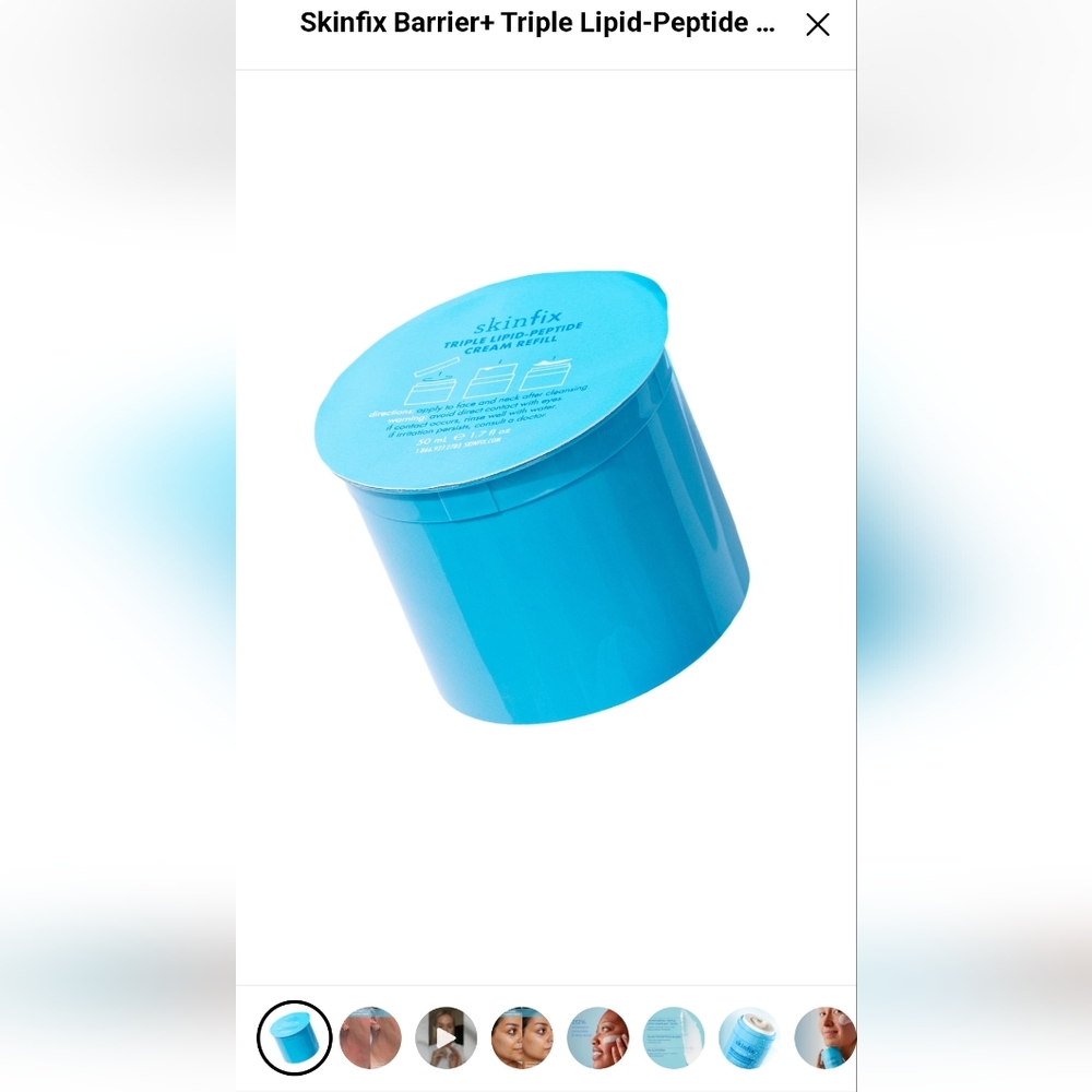 Skinfix Barrier + Triple Lipid -Peptide Cream 50mL/ 1.7 fl.oz Refil ONLY
